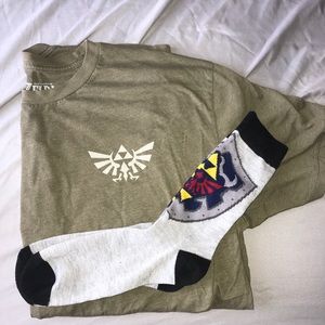 5/$15 Legend of Zelda Two Tee and Sock Bundle